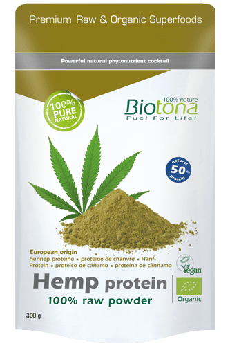 Biotona Hanfprotein 100% Raw Powder - 300g