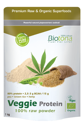 Biotona Veggie Protein 100% Raw Powder - 1000g