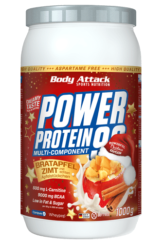 Body Attack Power Protein 90 Limited X-Mas Edition Bratapfel Zimt - 1000g
