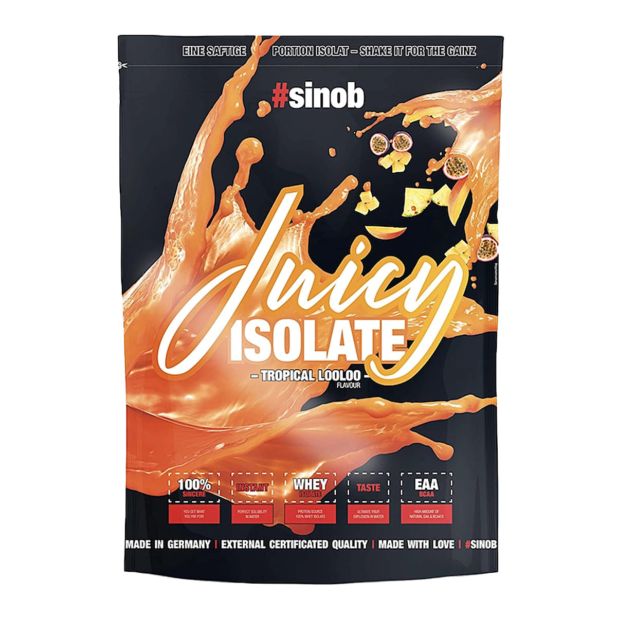 Eine Packung sinob Juicy Isolate