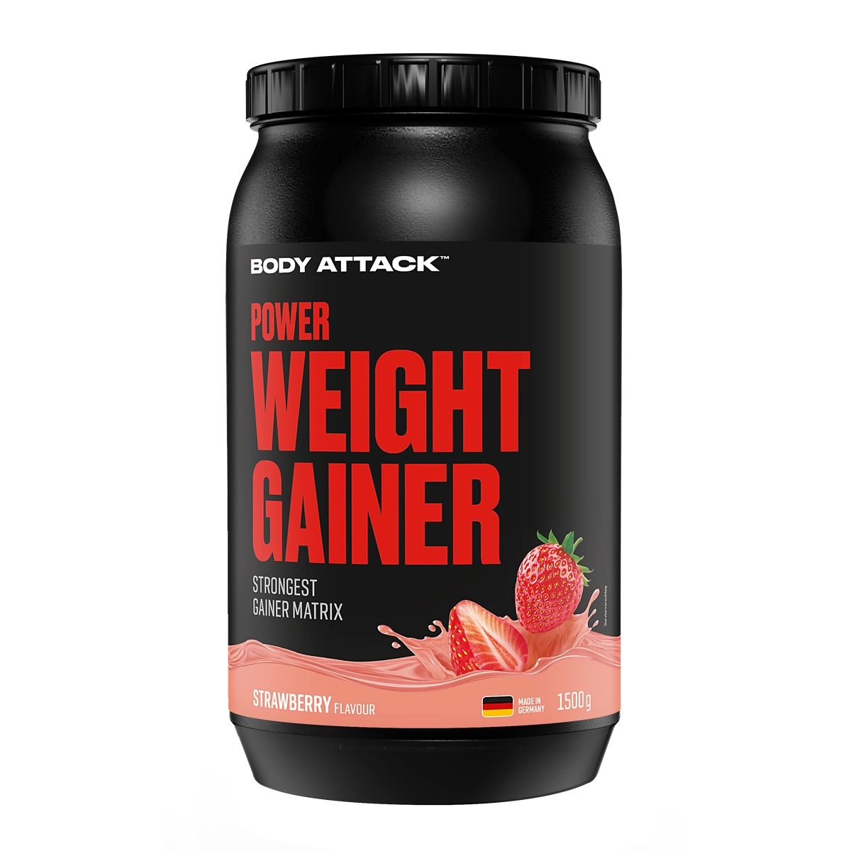 Eine Dose Power Weight Gainer Strawberry 