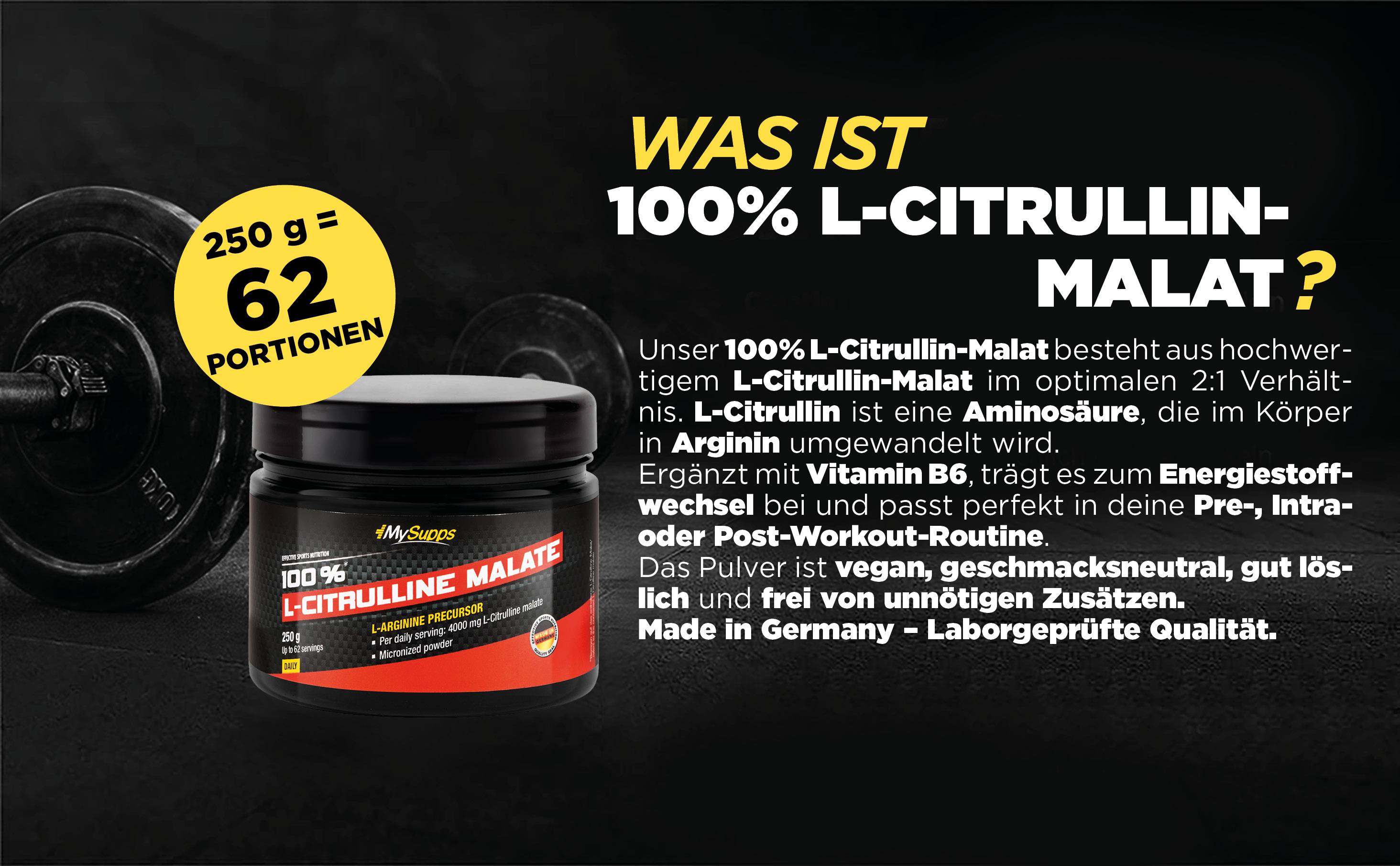 100 % L Citrulline Malate 100 % L Citrulline Malate